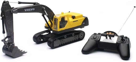 1:32 Voice and Light Volvo Excavator with Remote Control - Black Remote Control