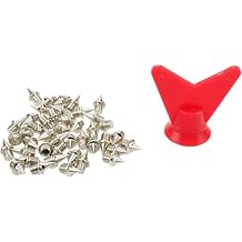 42Pcs Track Spikes 3/8" Length Stainless Steel Cross Country Spikes with Spike Wrench, Pyramid Replacement Spikes for Sprint Sports Short Running Track Shoes