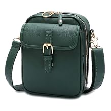 hoehew Crossbody Leather Bag for Women, Multi-Slot Multifunctional Large Capacity Bags Adjustable Shoulder Bags