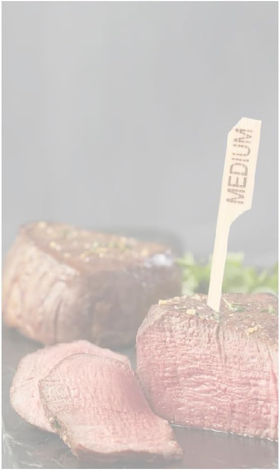 NGS Steak marker MEDIUM. 9 cm Bamboo picker with engraving mark. 200 pieces packed in box.