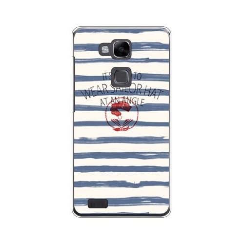 SECOND SKIN Marine Border Blue Clear  for Ascend Mate 7 MT-J1Rakuten Mobile RHWMJ1-PCCL-298-Y360