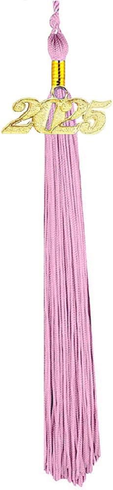2025 Graduation Tassels Pink,Honor Grad Tassels with Gold Year Charm
