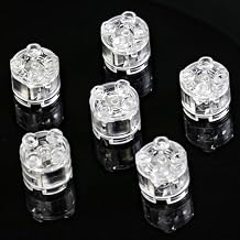 ASTEM Green Light-Up-Bricks Accessories Kits, 2x2 Classic Transparent LED Light Brick Pack, 6PCS Parts Building-Blocks Set Toys
