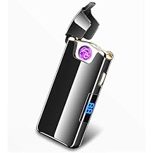 Magic Arc Electric Lighter Flameless Windproof Lighter USB Rechargeable Smart Lighter Best Gift for You (Black)