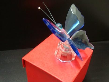 Blue Crystal Glass Butterflys Paperweight HOT