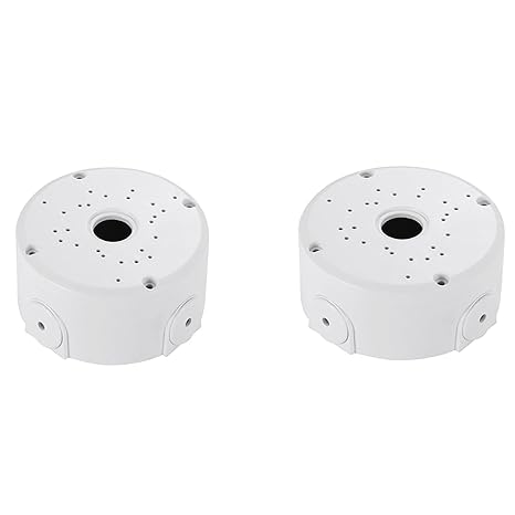 Universal Bullet Security Camera Junction Box Mount Bracket Plastic Rainproof Junction Box Mount Bracket for IP Camera Electric Enclosure, Indoor/Outdoor Wall Cable Junction Base Boxes (2 Pack)