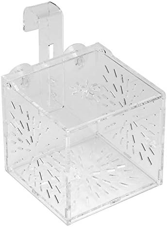 Fish Isolation Breeder Box, Clear Acrylic Breeding Incubator with Divider and Dual Mounting for Aquarium Fish Tank Transparent 3.94 x 3.86 x 3.94 in 1 Pack