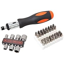 Black + Decker Ratchet Screwdriver 40 Piece Set A7062 Accessory