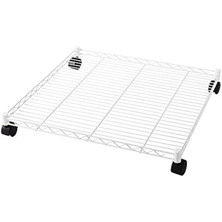 DormCo Suprima Rolling Underbed Square Shelf - White