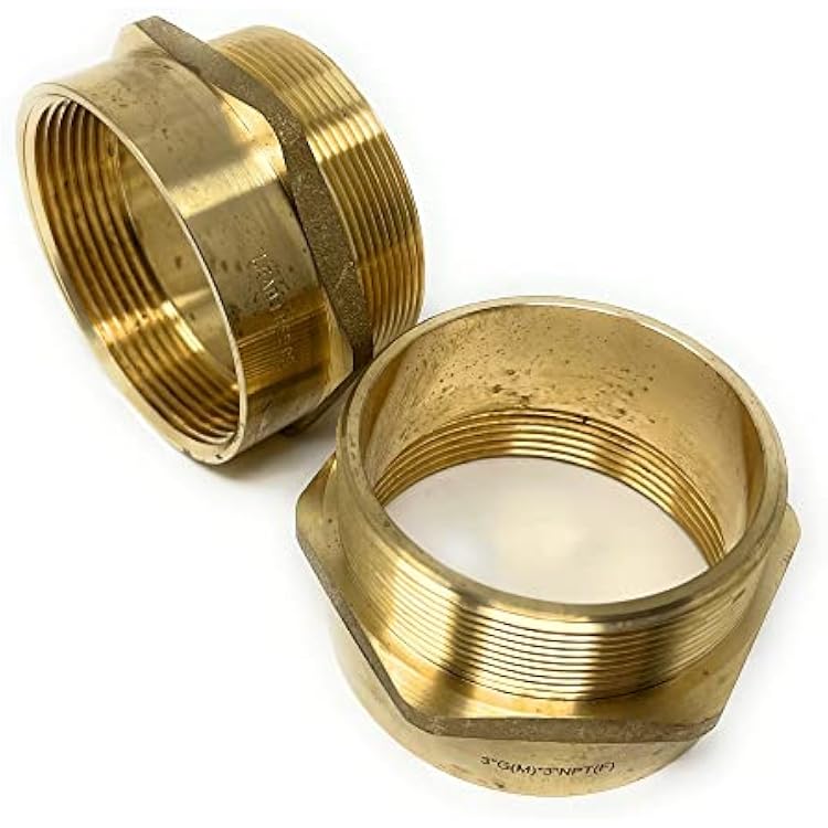 G Thread British BSPP Male to NPT Female Adapter - Lead-Free 3 x 3 2 Pieces