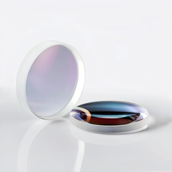 DMK Fiber Laser Collimator Lens Focus Lens D16F60 D20F150 Quartz Fused Sillica Laser Collimating&Focusing Windows Planoconvex Lens for SUP20S/21T/23S Laser Welding Cleaning Head (D20F800T4.5)