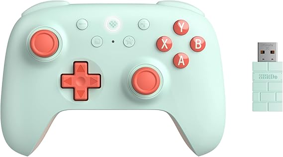 8BitDo Ultimate 2C Windows PC および Android 用ワイヤレス コントローラー、1000Hz ポーリング レート、ホール効果ジョイスティックとホール トリガー、再マッピング可能な L4/R4 バンパー付き Mint