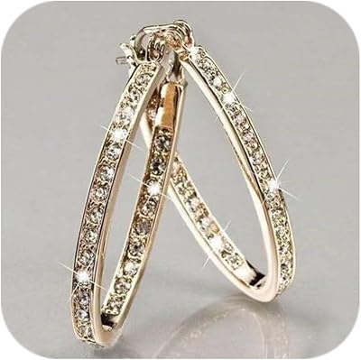 Sterling Silver Oversize Hoop Earrings For Women Fashion Round Circle Temperament Earrings Birthday Wedding Jewelry for Lover