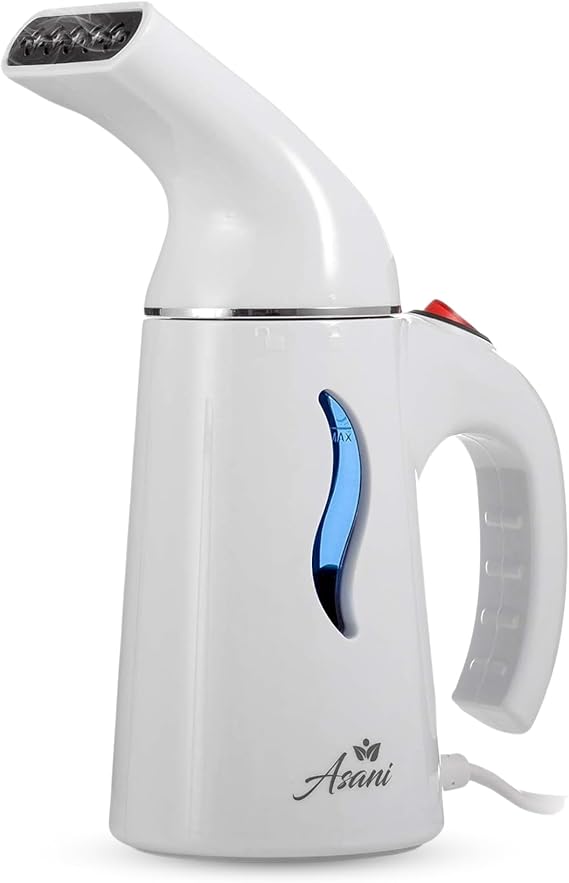 Asani Handheld Steamer for Clothes | 7-in-1 Powerful Wrinkle Remover | Clean, Refresh, Treat, Defrost | Garment and Soft Fabric Steamer w/ 60-Second Heat-Up. Portable, Travel