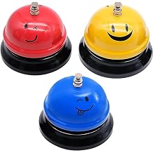 Pack of 3 Call Bell, Table Bell, Reception Bell, Table Bell, Call Bell, Service Bell with Clear Sound for Restaurant, Kitchen, Hotel, Bars, Service Pet