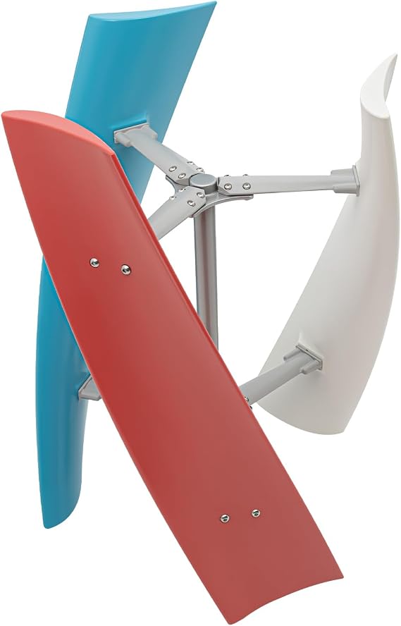 Wind Turbine Generator Kit, 400W 12V Helix Maglev Axis Vertical Turbine Hybrid Solar Wind System with 3 Blades Controller and for Boats, Gazebos, Houses, Businesses, Industry