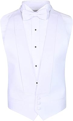 S.H. Churchill & Co. White Pique Vest & Bow Tie