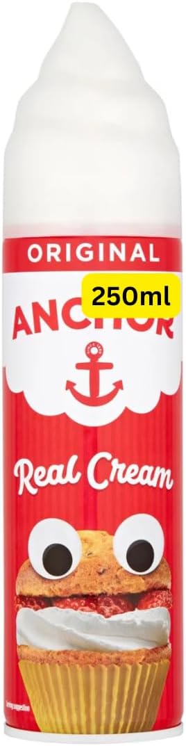 Original Real Whipped Cream Spray 250ml Anchors (1x250ml)