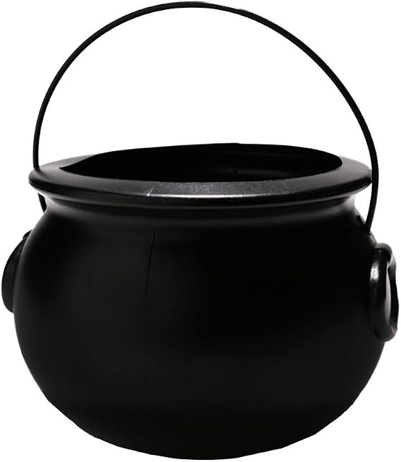 7 1/4" Black Plastic Cauldron
