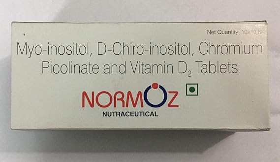 Normoz Tablet with Chromium picolinate D-Chiro-Inositol Myo-inositol Vitamin D2 Tablets, 30