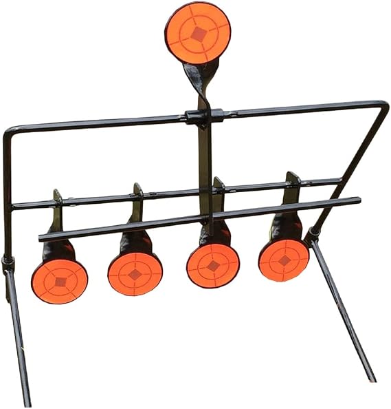 5 Target Self Reset Spinning Shooting Target Metal Target Stand