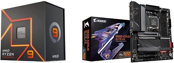AMD Ryzen 9 7900X + GIGABYTE B650 AORUS ELITE AX Motherboard
