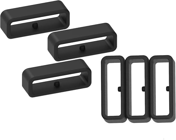 6pcs For Garmin ForeAthlete 35 35J 45 45J 45S/Forerunner35J 45J 45J Replacement Wristband Replacement Ring Strap Loop Silicone Black For Forerunner 965 955 945 935 745 265 255 220 230 235 35 35 620
