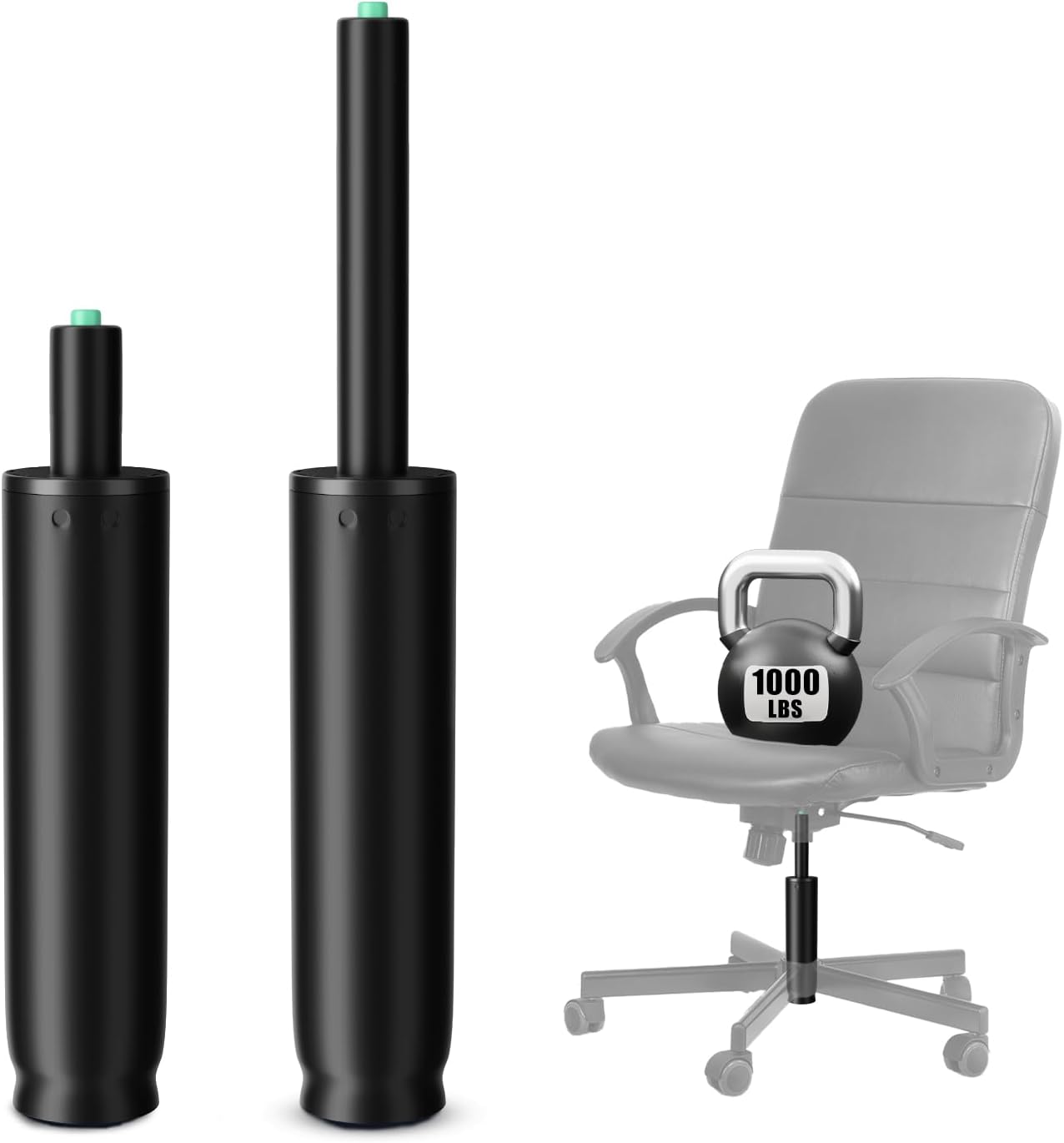 MASTERY MART 9 Inches to 13 Inches Gas Lift Cylinder for Most Office Chair, 4" Stroke, Heavy Duty 1000lbs, Office Chair Gas Lift Cylinder Replacement, Class 4 Pneumatic Piston Not for 1KEA, Black