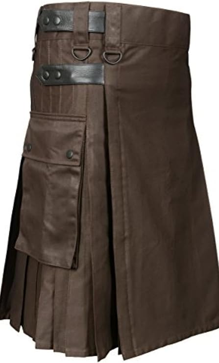 Scottish Brown Utility Kilt for Men