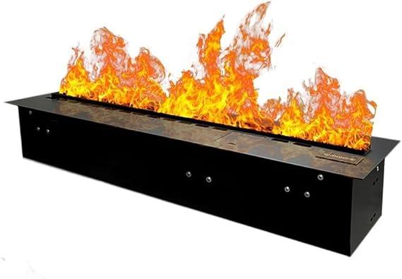 Decorative Fireplaces Recessed Atomizing Electric Fireplace 3D Flame Effect Water Vapor Fireplace with Automatic Water Control, Timer and Remote Control,L
