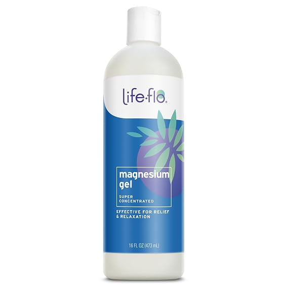 Life flo Magnesium Gel - Topical Pure Magnesium Chloride Gel from The Ancient Zechstein Seabed, Calm Soothing Relief for Adults & Kids for Sore Muscles, Leg Cramps, Use for Massage - 16 fl oz