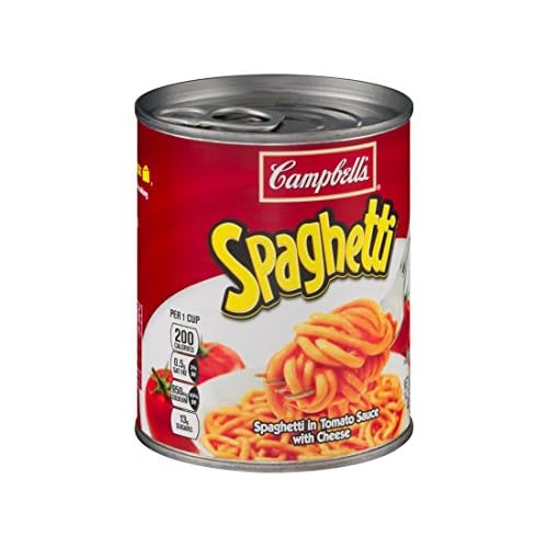 Campbells Spaghetti in Tomato Sauce with Cheese 14.2oz Can Pack of 12