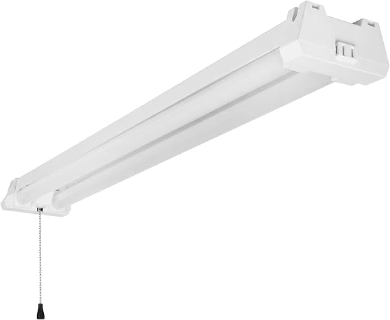 MaxLite 4 feet LED Shop Light Fixture, 43W, 120V, 5000K, Linkable, for Garage, Workshop, Basement, Warehouse, White - 1