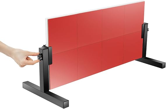 Portable Table Tennis Rebound Board Adjustable Ping Pong Practice Equipment with 360° Angle 8 Rubber Blocks T-shaped Brackets for Home Gym Office School Table Tennis Robot Training
