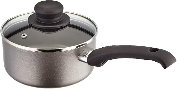 Judge Everyday 16cm Non-Stick Saucepan, 1.2L with Vented Glass Lid and Stay Cool Handle, Aluminium, Dishwasher Safe, Not Suitable for Induction Hobs, Compatible with All Other Hobs