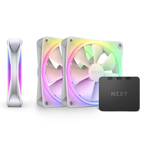 NZXT F120 RGB Duo Triple Pack - 3X 120mm RGB Fans + Hub - White
