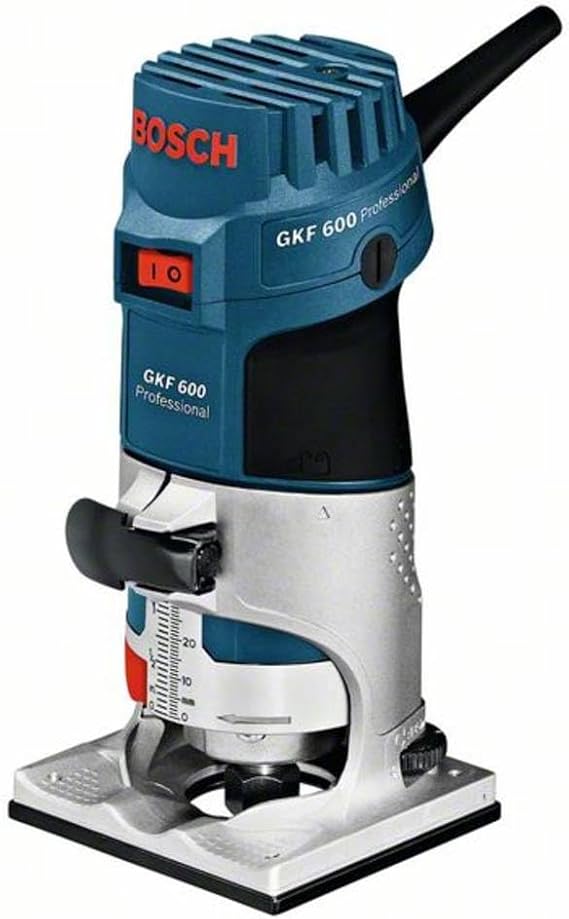 Bosch Professional GKF 600 Milling Machine (600 W, 33,000 dev/min, Clamp Diameter: 6-8 mm) [Energy Class A+]