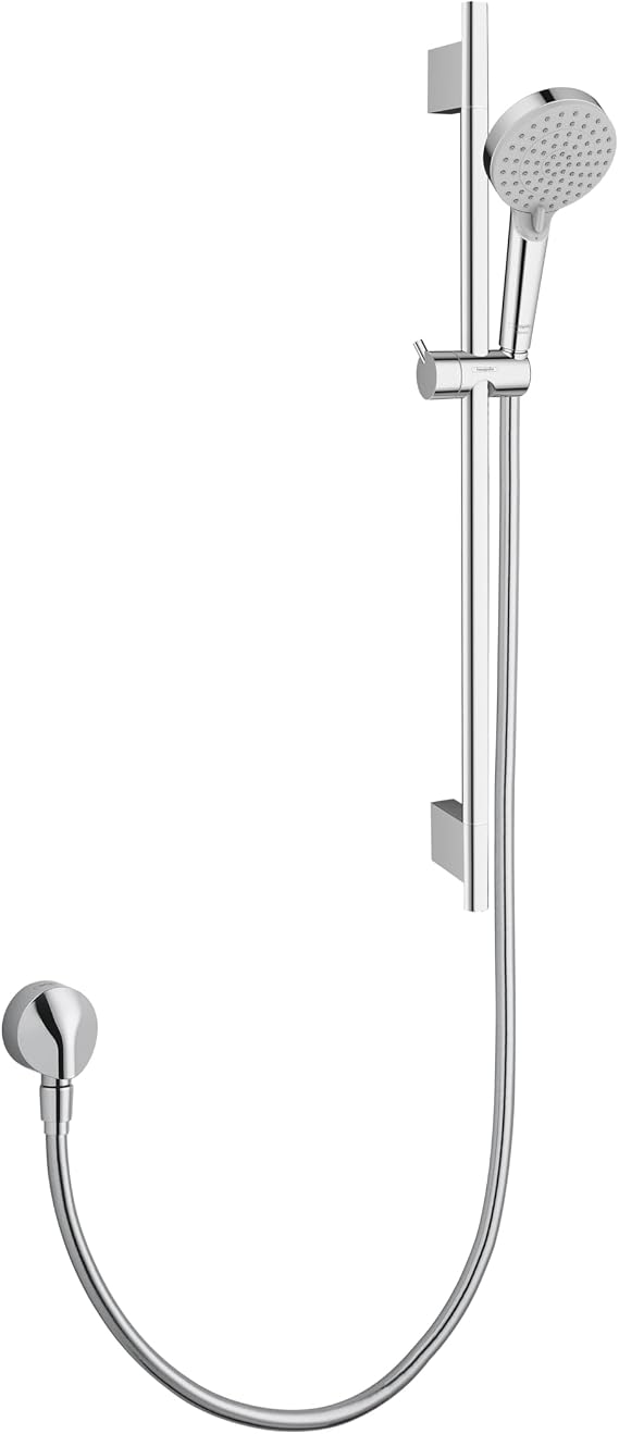 hansgrohe Vernis Blend 3-Spray Handshower with Slide Bar and Hose, Rain, IntenseRain, Handheld Shower Head System in Chrome, 04969000