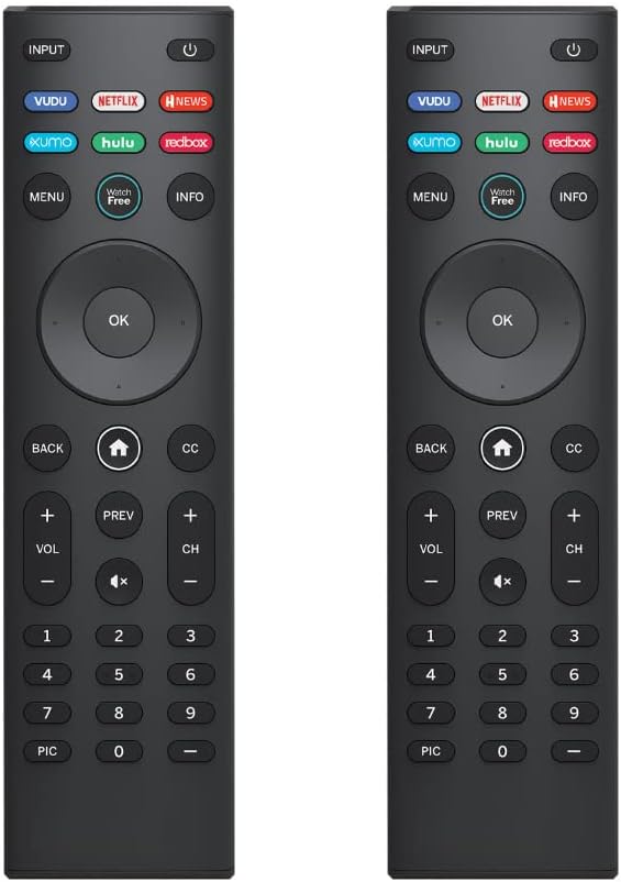 Pack of 2 Replacement Remote for Vizio Smart TV, Compatible with All Vizio TVs D-Series E-Series M-Series V-Series P-Series SmartCast HD 4K VIZIO Smart TVs