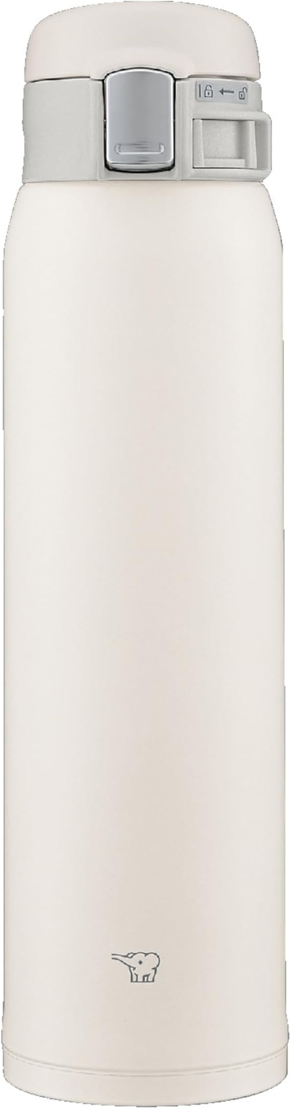 Zojirushi Thermos Bottle 600ml, One Touch Mug, Lightweight & Compact, Standard Type, Keeps Hot & Cold, Pale White SM-SF60-WM