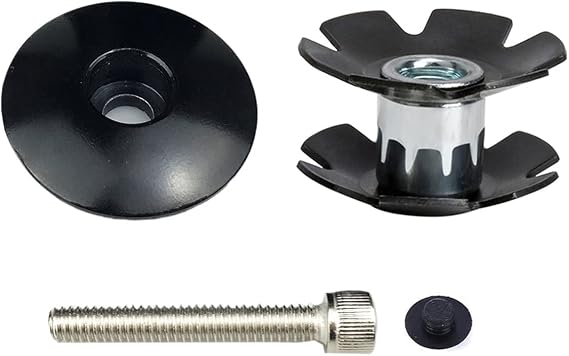 PLATT Bike Headset Top Cap Aluminum Alloy Headset Star Nut Stem Cap Fits 1-1/8" Stems and Forks