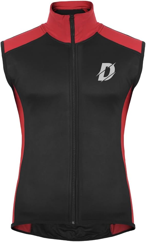 Deckra Mens Windproof Cycling Gilet Waterproof Softshell Road Cycling Lightweight Vest Running Hiking Top