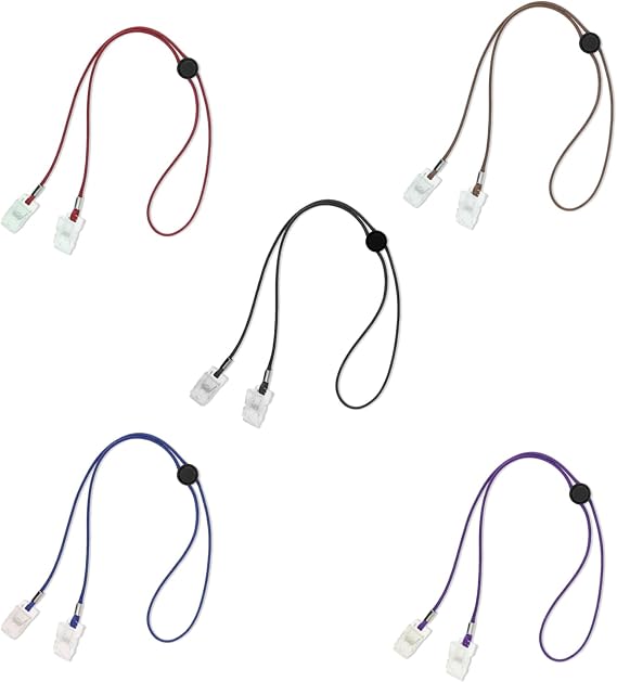 5 PCS Dental Bib Clips Adjustable Napkin Clip Holders Dental Flexible Bib Holder Clips with Alligator Chains Holder Chains for Adults Bibs Napkin Holders Flexible 5 Colors