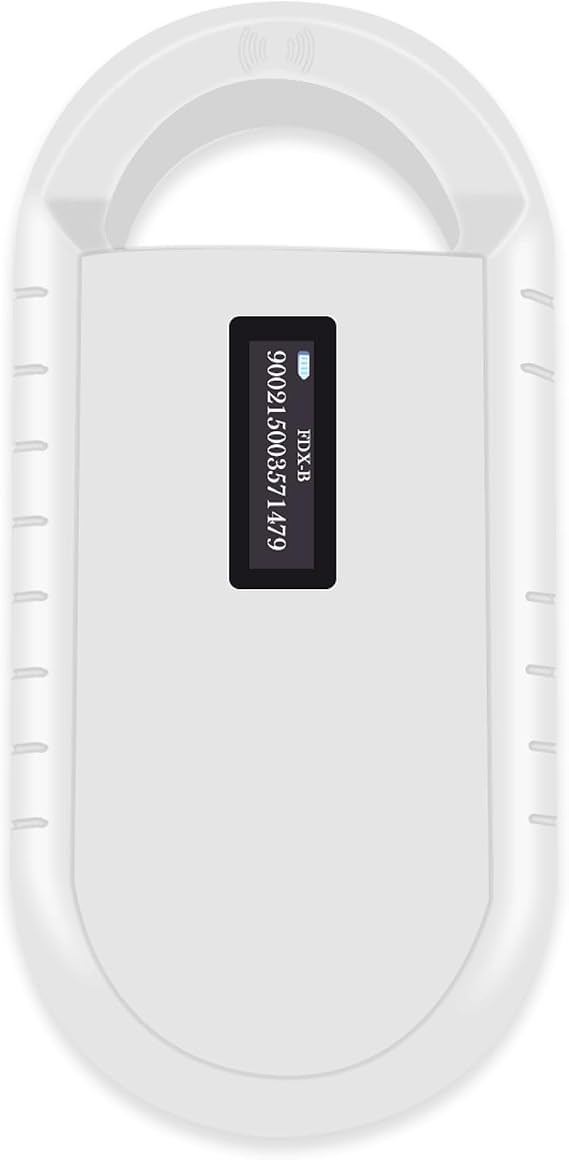 Smoostart Microchip Scanner Compatible with FDX-B/EMID (15/10) Microchip | 1000 Records Increased Huge Data Storage Upload to PC, Scanning Distance and Speed Increase