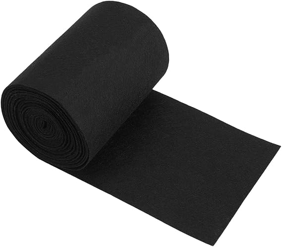 BENECREAT 236x5.5inch Black Felt Roll Nonwoven Felt Fabric, Craft Felt Fabric for Patchwork Sewing Decoration Craft DIY, 1mm Thick