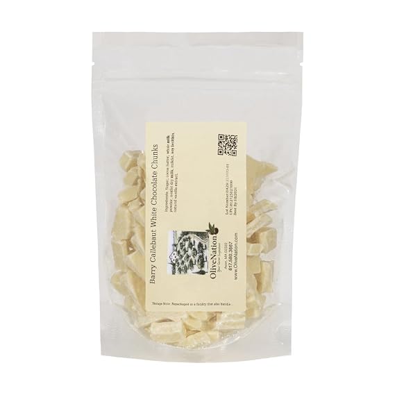 Barry Callebaut White Couverture Chunks for Baking from OliveNation - 16 oz | Creamy White Chocolate Baking Chunks for Decadent Cakes, Cookies, Ganache, Frosting/Fillings, Confections, Dipping, Molding