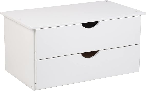 Palace Imports 100% Solid Wood Kyle 2-Drawer Internal Chest, White