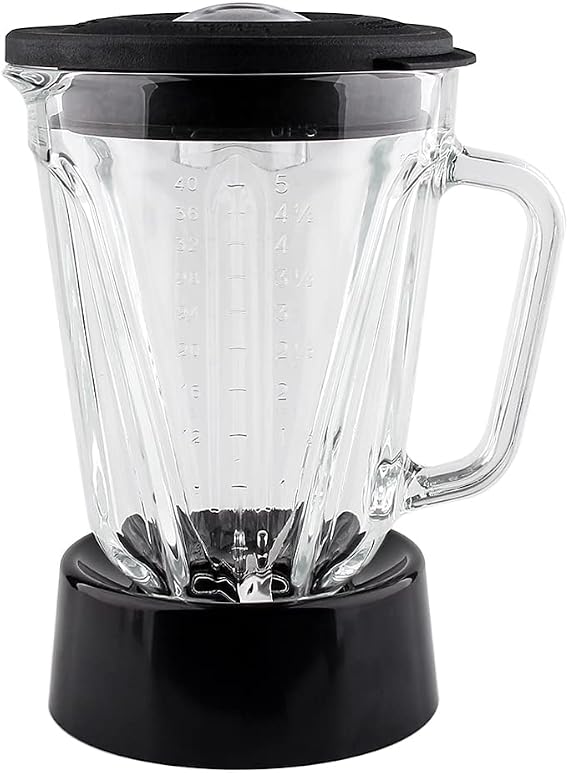 Replacement Parts 5cups Glass jar with SPB-7CH-LR Collar Collar and blade,Compatible with Cuisinart Blender