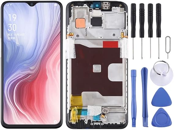 LCD Screen for Oppo Reno Z Digitizer Full Assembly with Frame (Black)