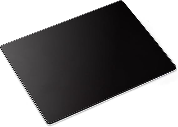 Docooler Photovoltaic Glass Gaming Mouse Pad with Non-Slip Tempered Glass Professional Mouse Mat for Desk Special Glass Surface&Sides All Around for Computers, Gamer, Office&Home,3 Sizes (All Black)